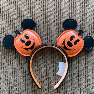 Halloween Pumpkin Mickey Ears Headband